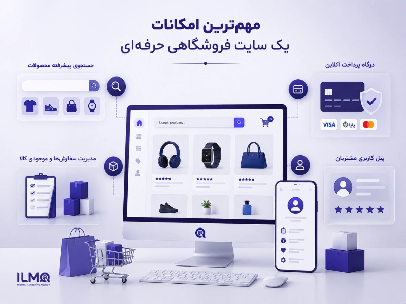 امکانات یک سایت فروشگاهی حرفهای